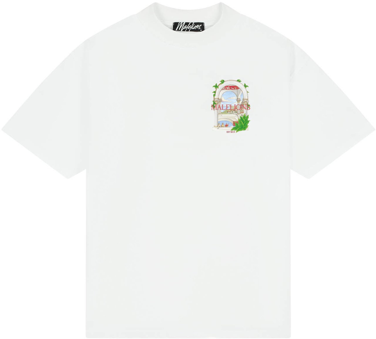 Malelions Malelions Men Roman T-Shirt Wit