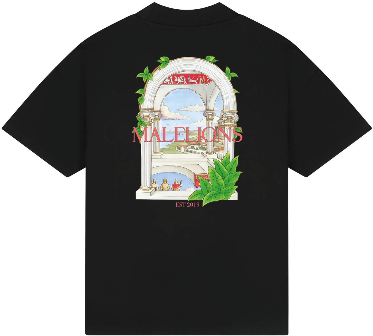 Malelions Malelions Men Roman T-Shirt Zwart