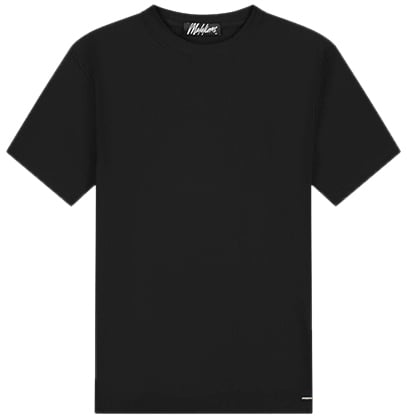 Malelions Malelions Ribbed T-Shirt Zwart