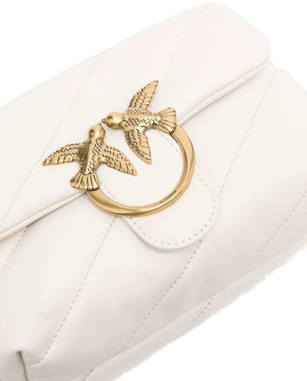 Pinko Bags Bianco Seta Donkergrijs