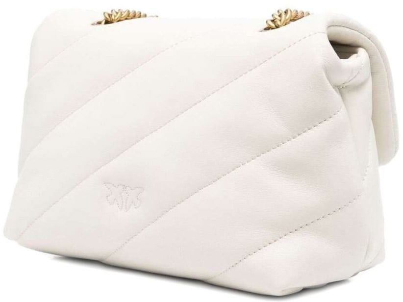 Pinko Bags Bianco Seta Donkergrijs