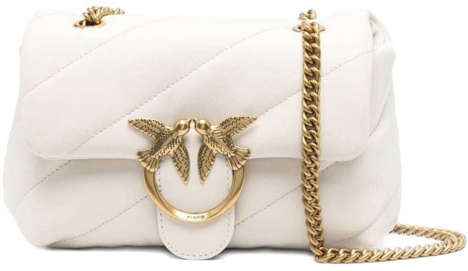 Pinko Bags Bianco Seta Donkergrijs