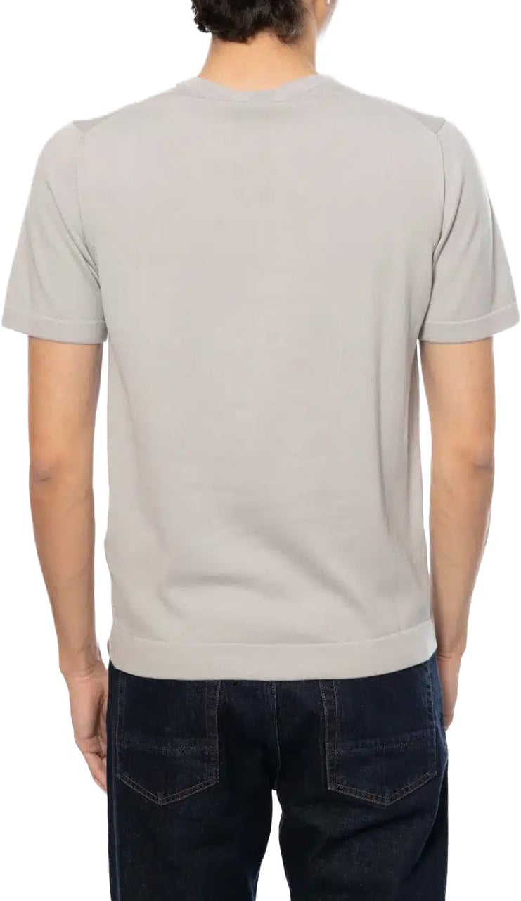 Woolrich Knitted T-shirt Harbor Grey Grijs