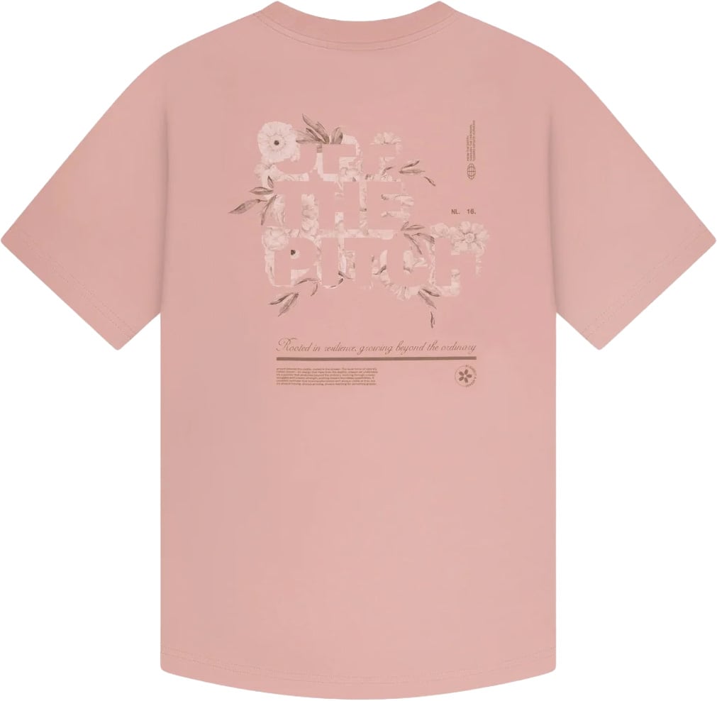 OFF THE PITCH Blossom Slimfit Tee Misty Rose Roze