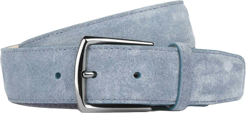 Aurélien Lichtblauw suède riem Blauw