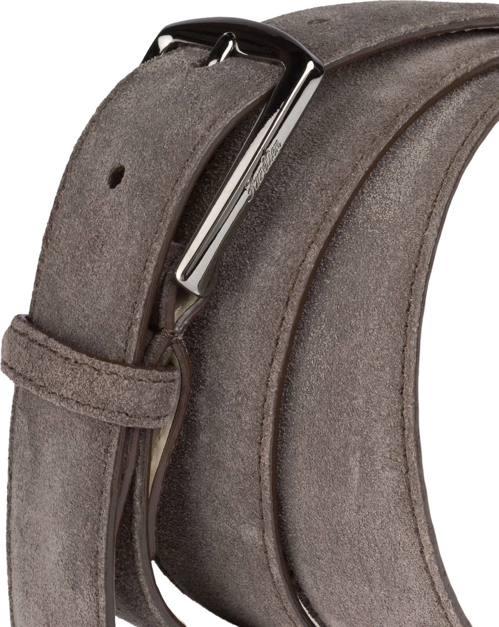 Aurélien Ash Grey Suede Belt Grijs