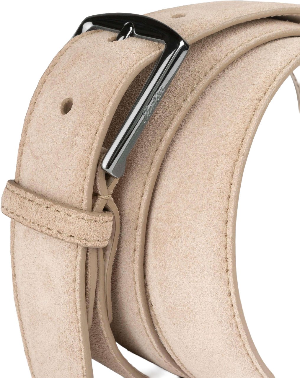 Aurélien Light Beige Suede Leather Belt Beige
