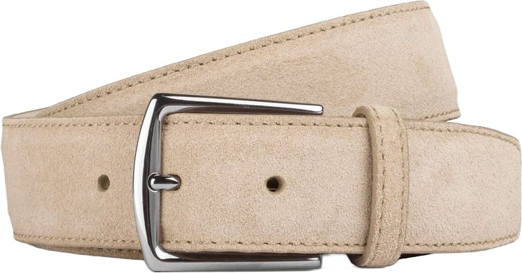 Aurélien Light Beige Suede Leather Belt Beige