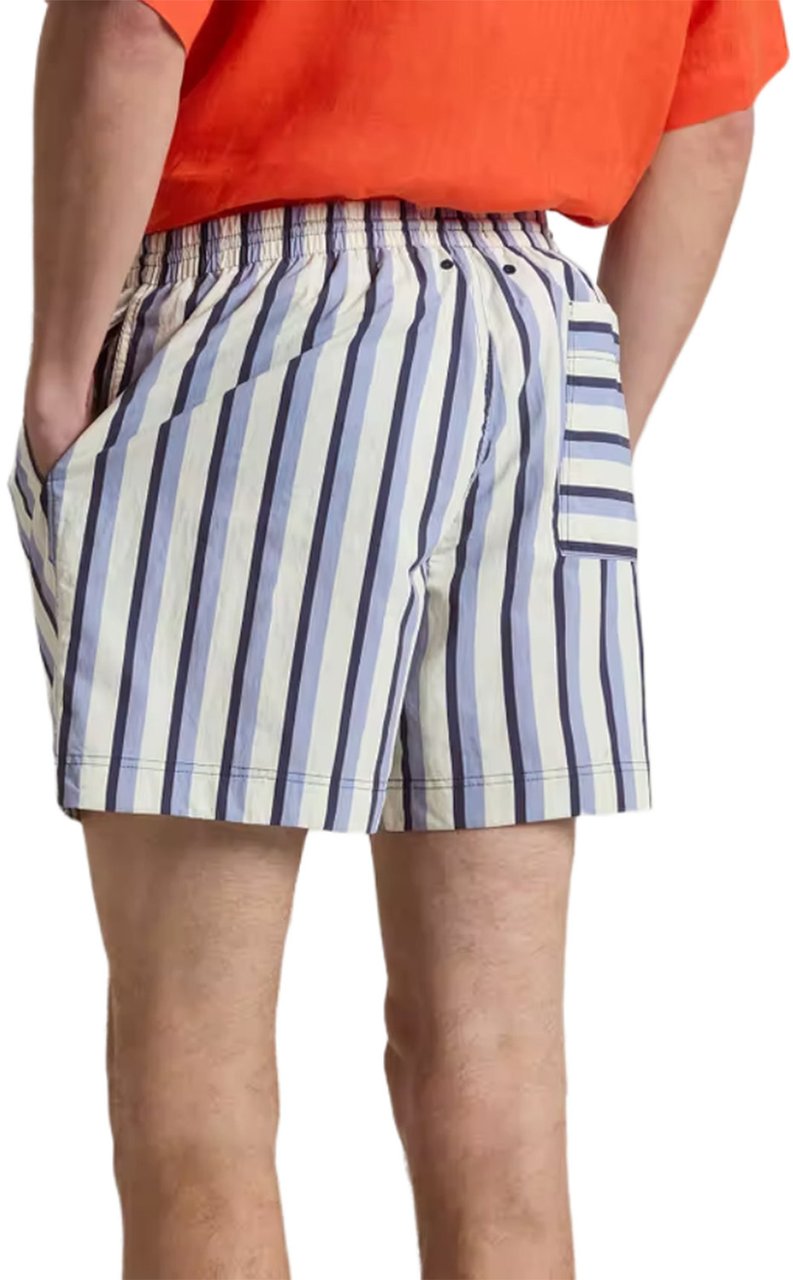 Woolrich Zwembroek gestreept blauw/wit Blauw