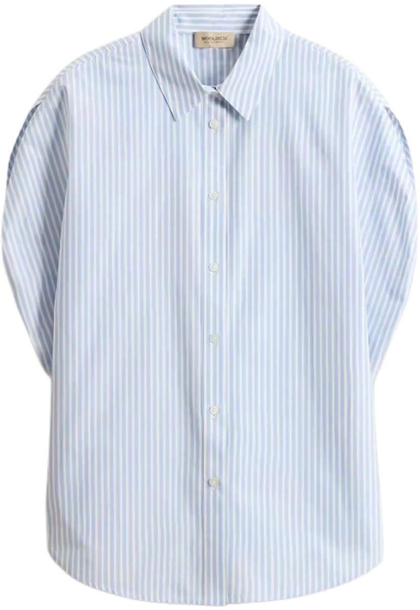 Woolrich Blouse gestreept lichtblauw/wit Blauw