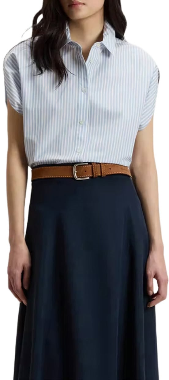 Woolrich Blouse gestreept lichtblauw/wit Blauw