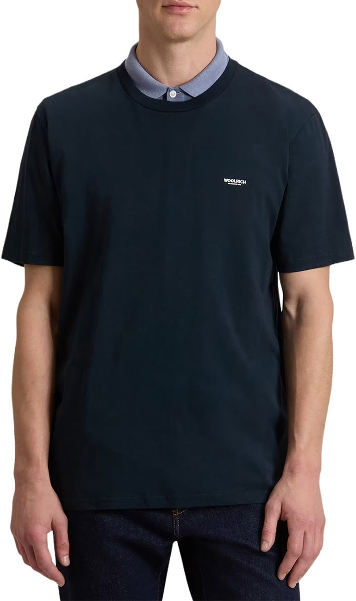Woolrich T-shirt donkerblauw Blauw