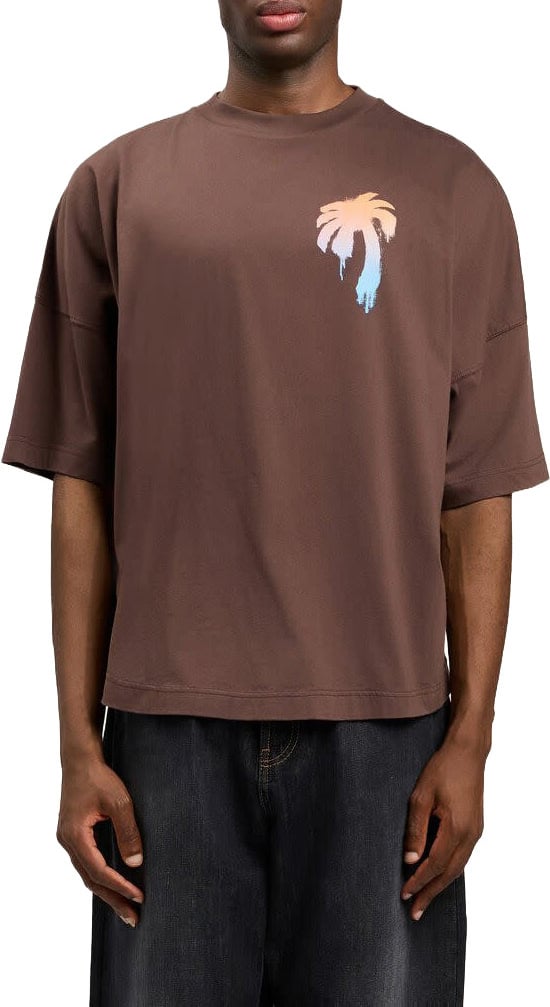 Palm Angels I Love Pa Over Tee White Brown Bruin
