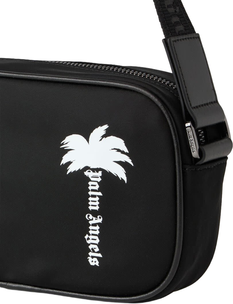 Palm Angels Tree Logo Crossbody Bag Black Zwart