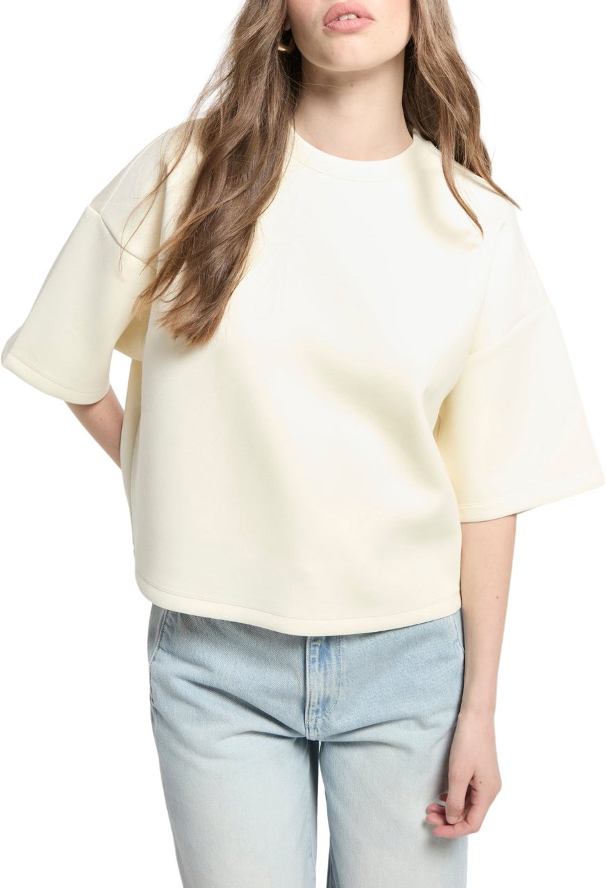 Homage to Denim top soft yellow Geel