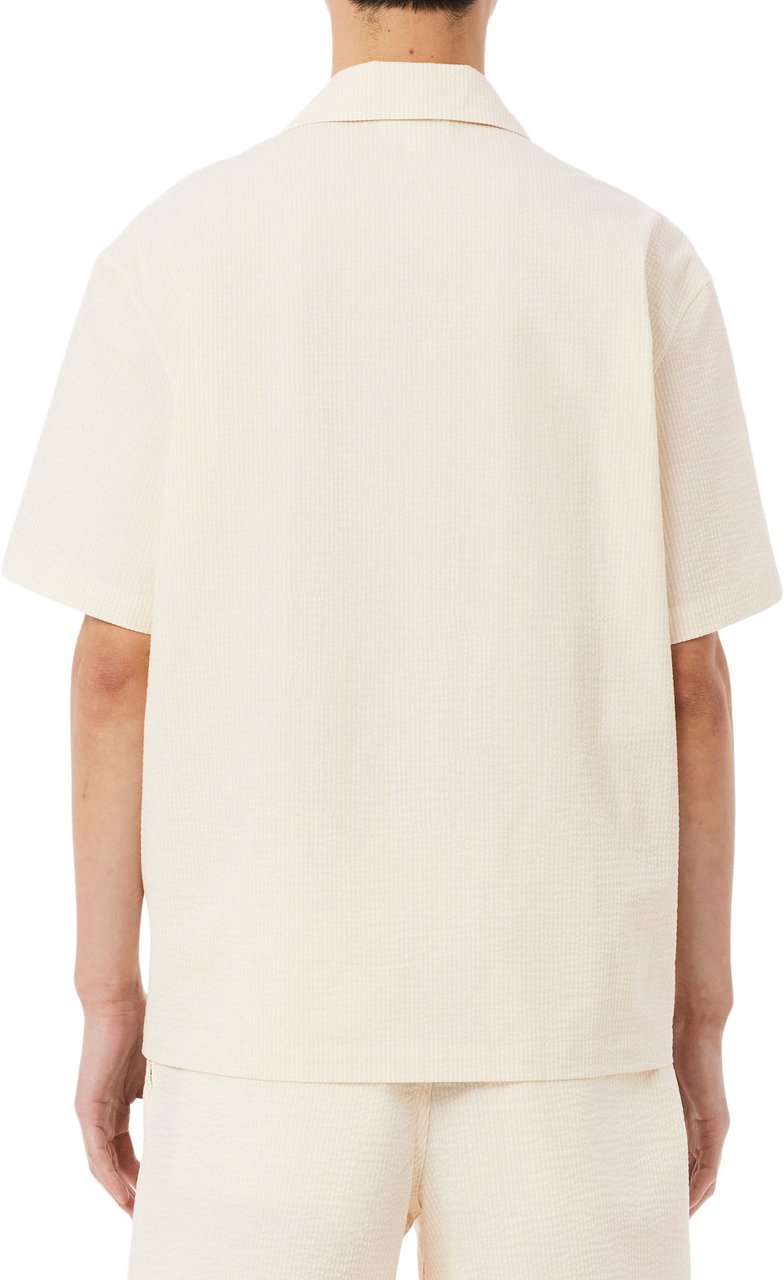 Lacoste Shirt stripe white beige Beige