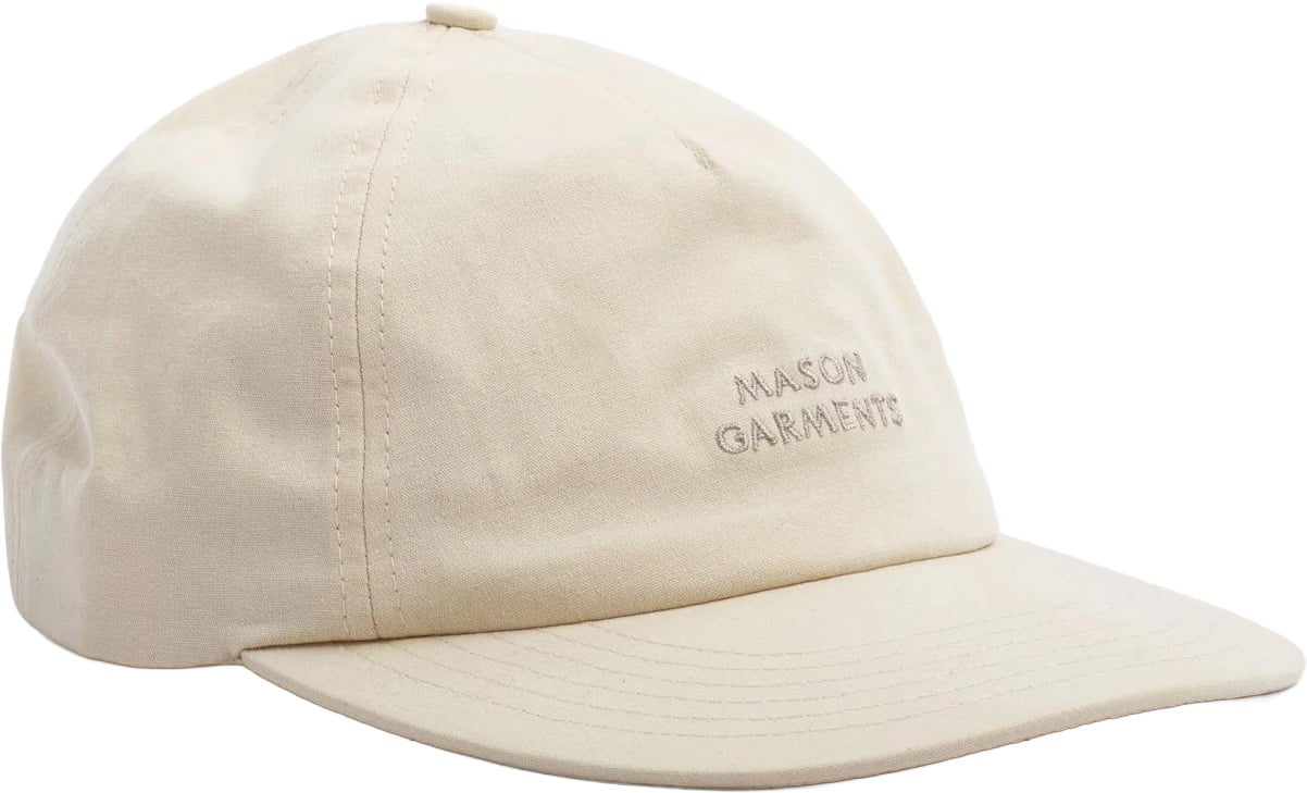Mason Garments Cap Cotone Beige Wit