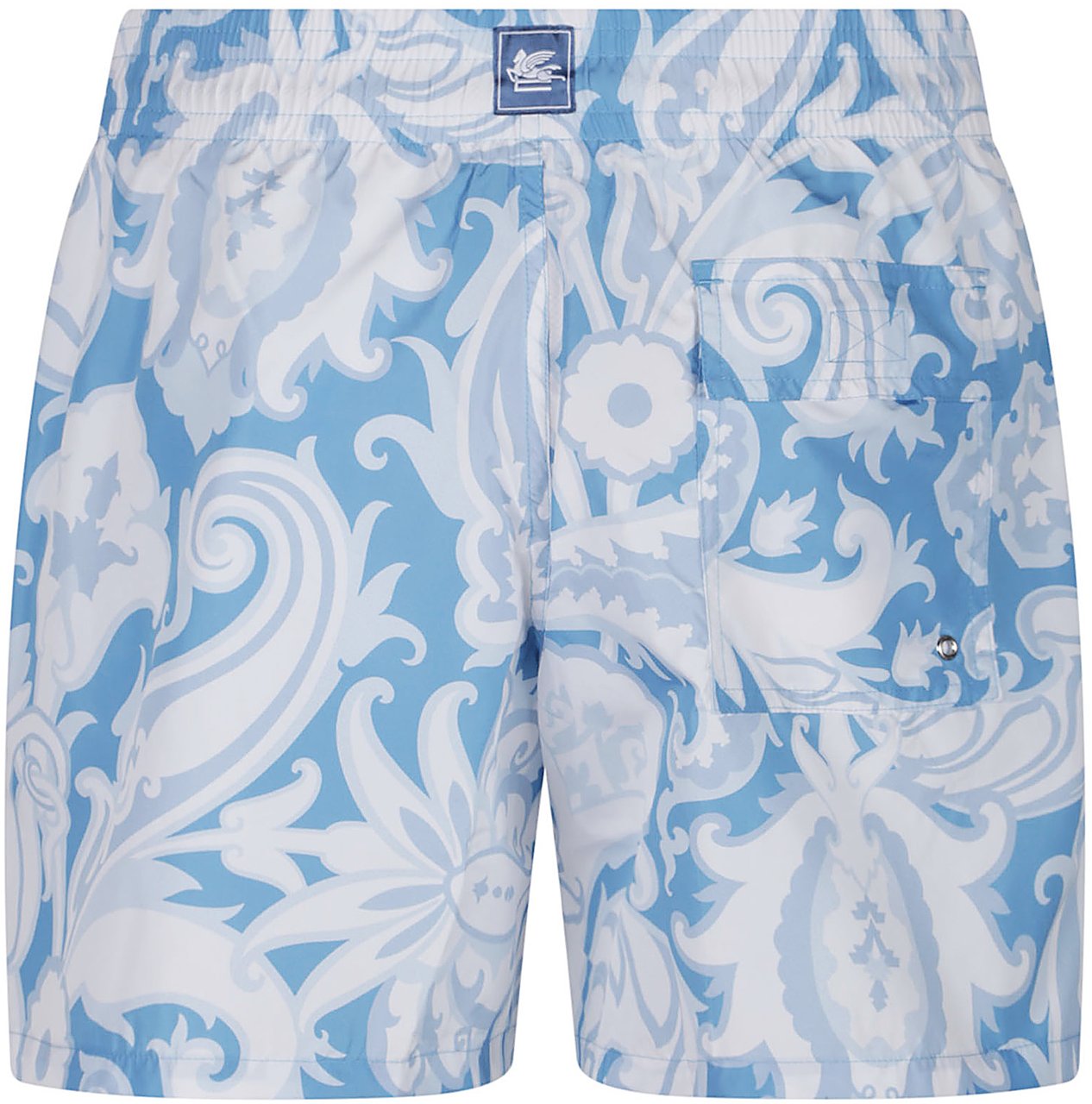 Etro Roma Pocket Swim Trunk Blue Blauw