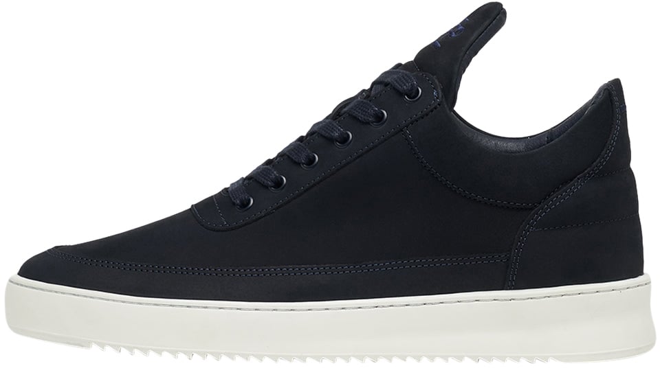 Filling Pieces Low Top Ripple Nubuck Navy Blauw