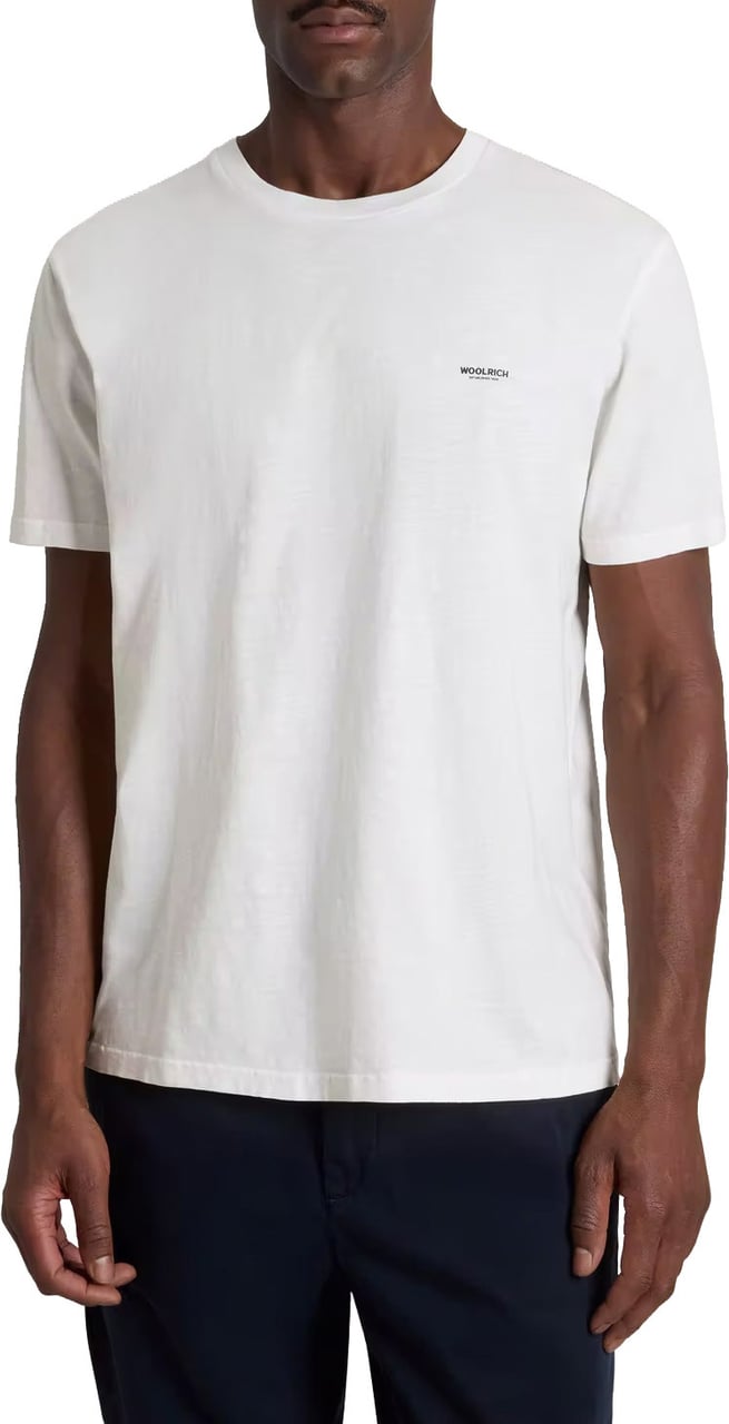 Woolrich Slub Logo T-shirt Arctic White Wit