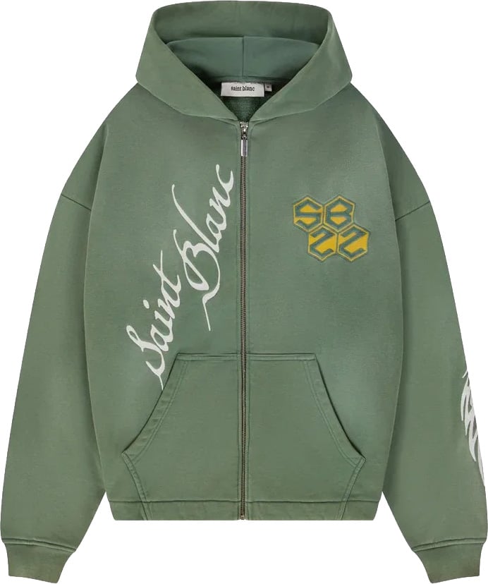 Saint Blanc Tribal Boxy Zipper Green Groen
