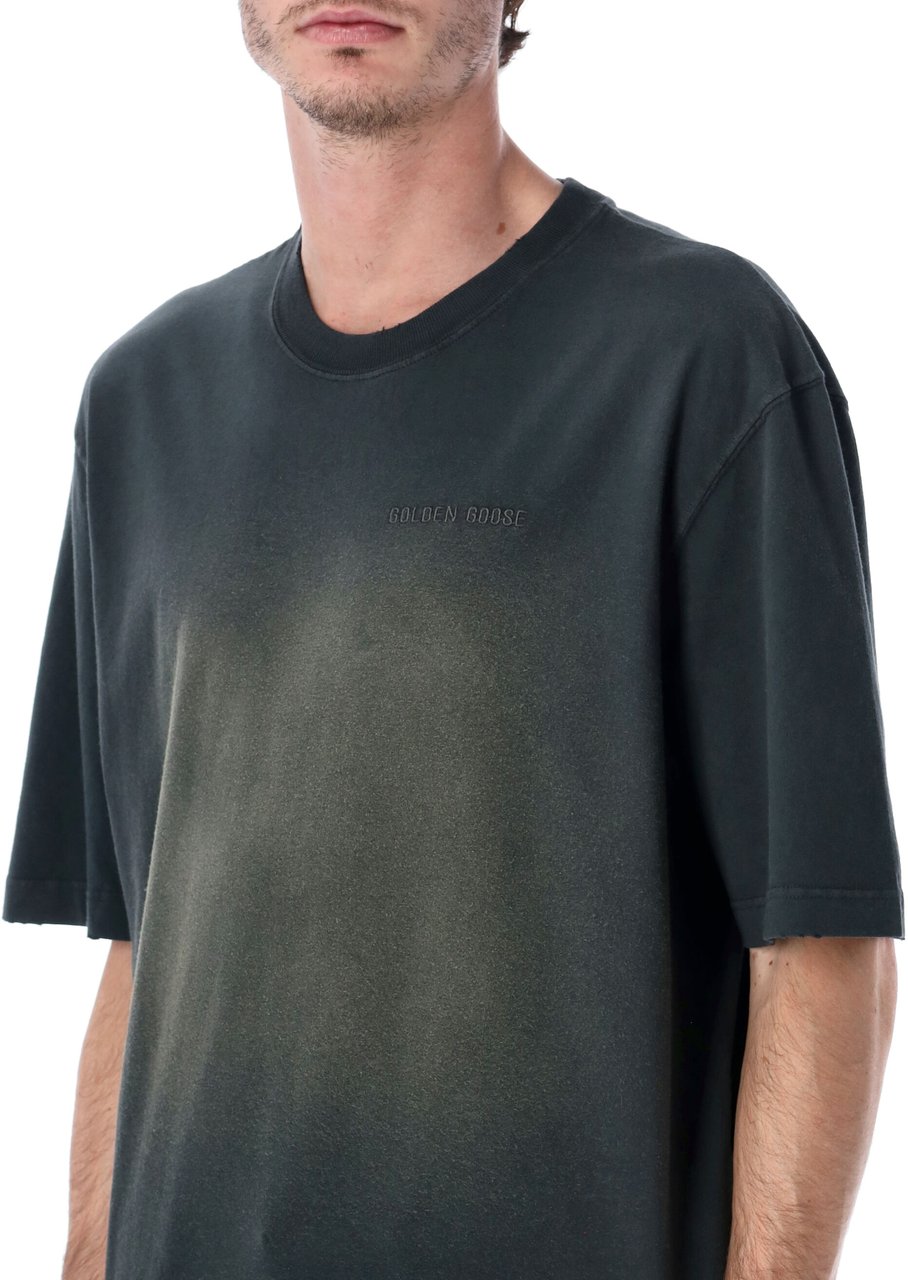 Golden Goose Hoodie Bleached Wash Bleached Washed Black Donkergrijs