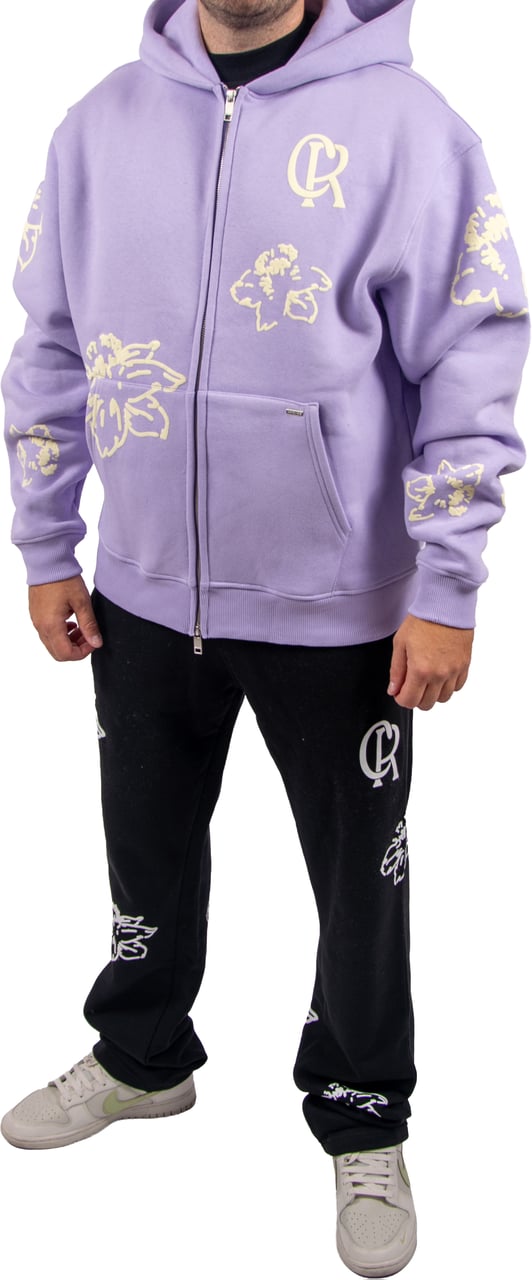 Croyez Croyez Flower Zip-Hoodie Paars