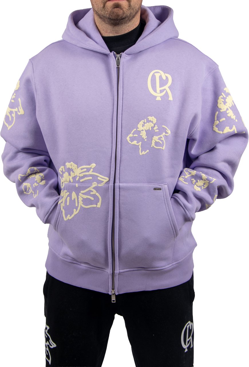 Croyez Croyez Flower Zip-Hoodie Paars