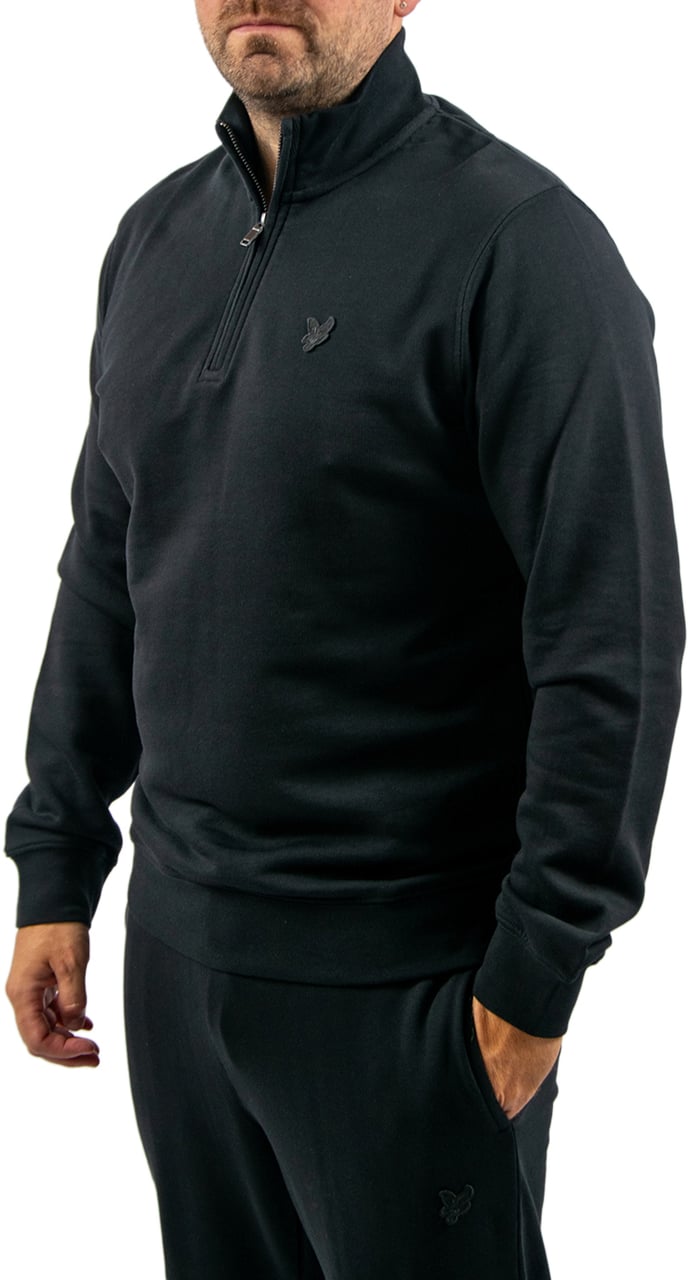 Lyle & Scott Lyle &amp; Scott Superfine Quarter Zip Sweatshirt Zwart