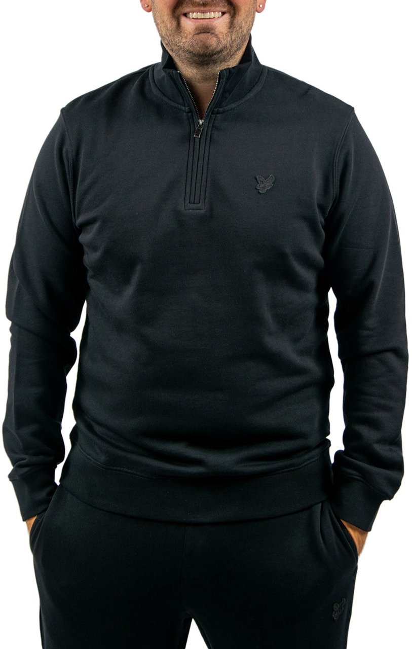 Lyle & Scott Lyle &amp; Scott Superfine Quarter Zip Sweatshirt Zwart