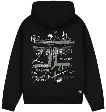 JORCUSTOM Jorcustom Artist Fleece Oversized Hoodie Zwart