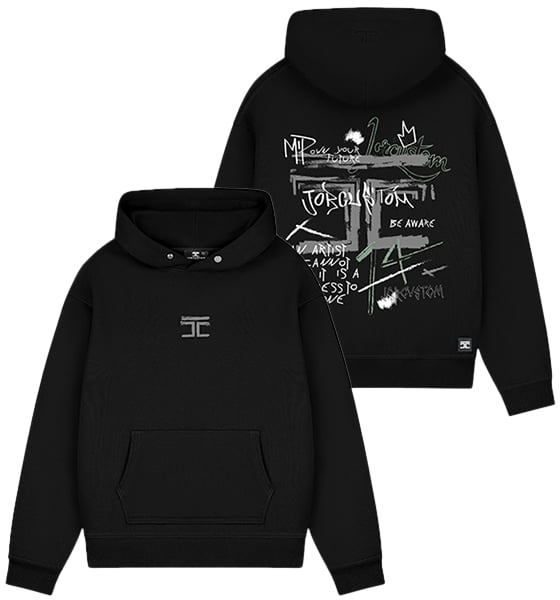 JORCUSTOM Jorcustom Artist Fleece Oversized Hoodie Zwart