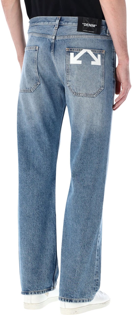 OFF-WHITE Jeans Half Arrow Slim Fit Blauw