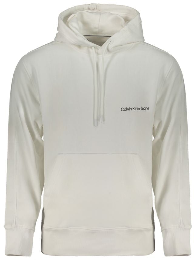Calvin Klein Calvin Klein White Cotton Men's Hooded Sweatshirt Wit