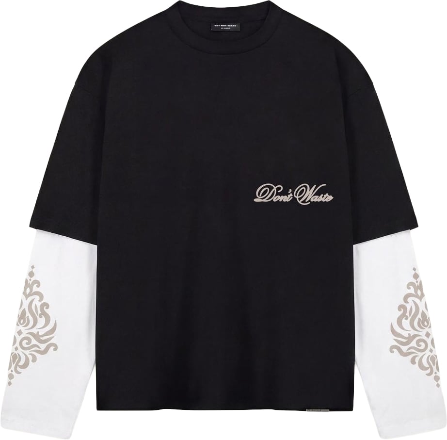 Don't Waste Culture Alare Layer Longsleeve | Black Zwart