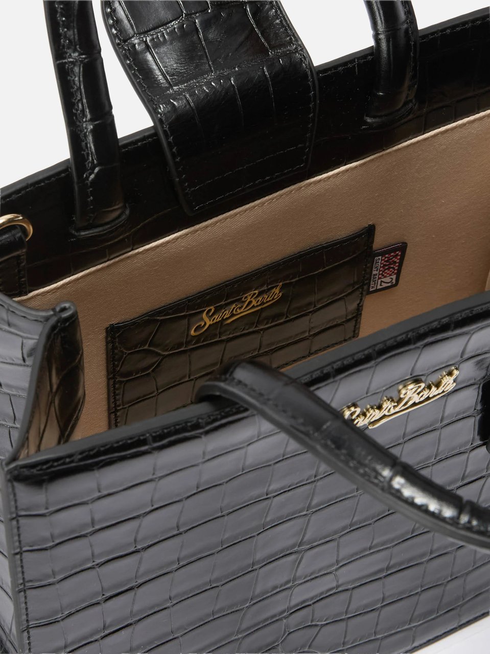 MC2 Saint Barth Bags Printed Croco Leather 00 Zwart