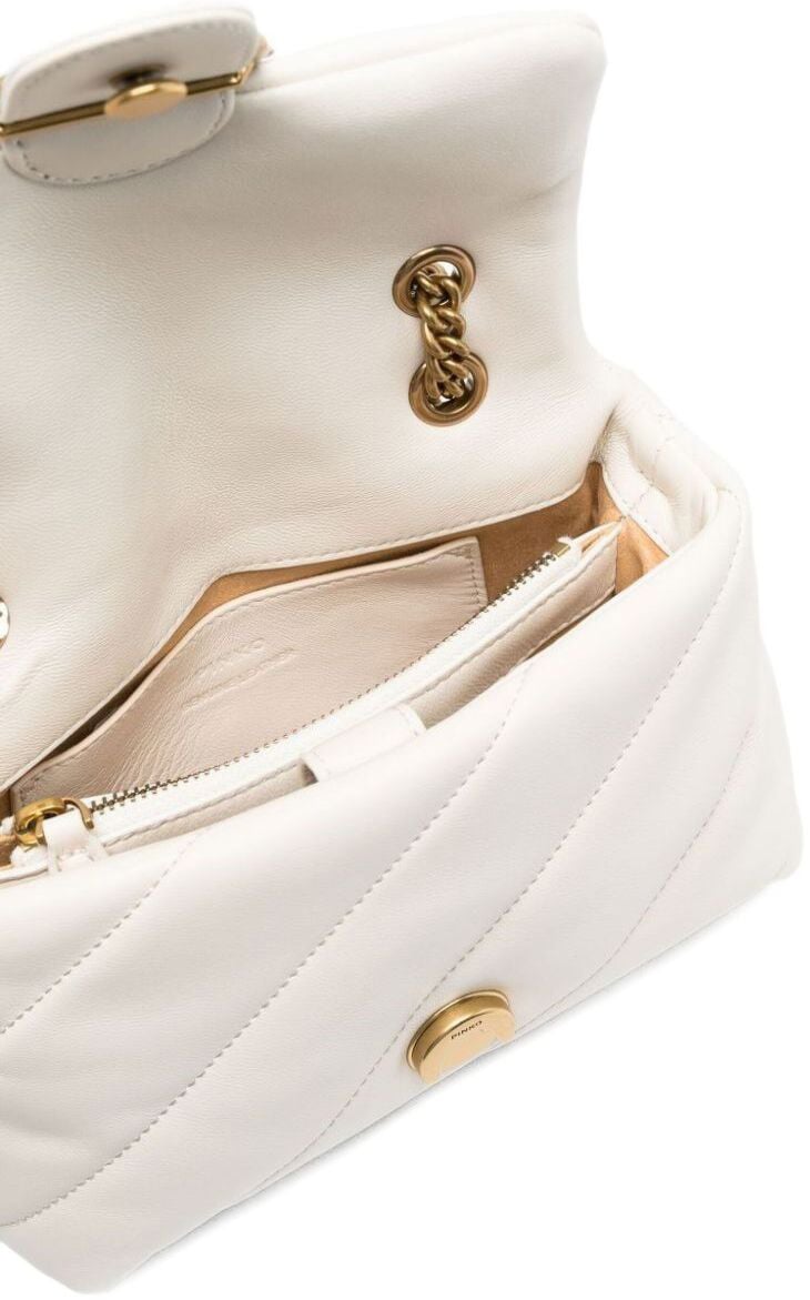 Pinko Bags Bianco Seta Donkergrijs