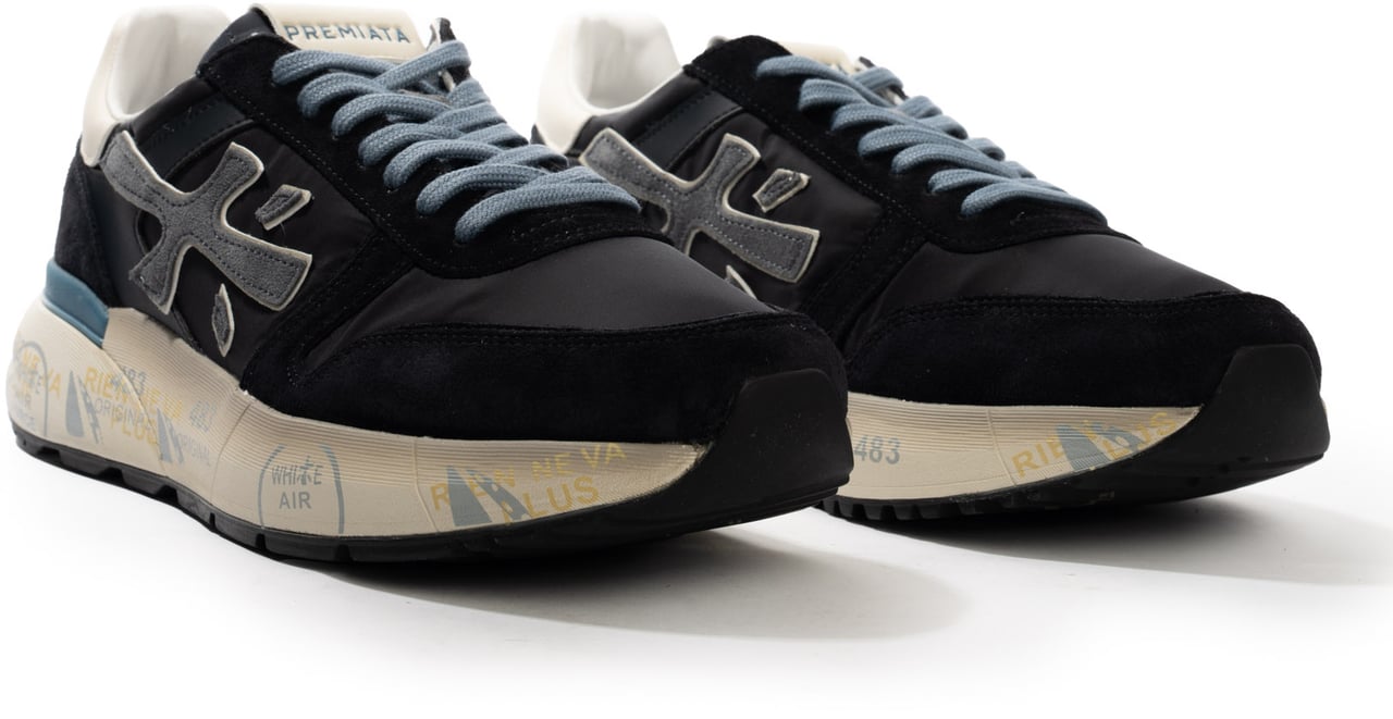 Premiata Heren Mick Sneaker Blauw Blauw