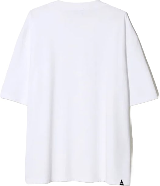 Denham scissor patch tee white Wit