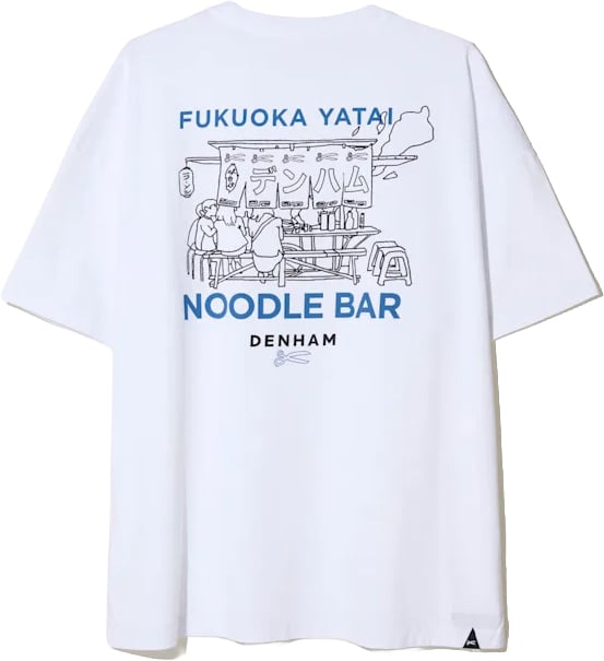 Denham yatai graphic tee Wit