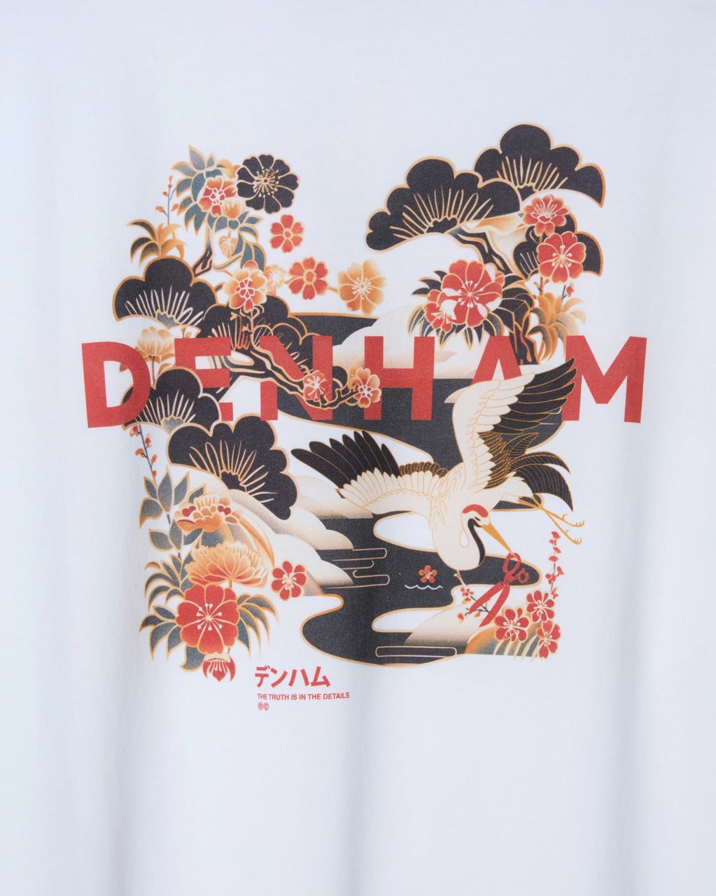 Denham kansai graphic tee Wit