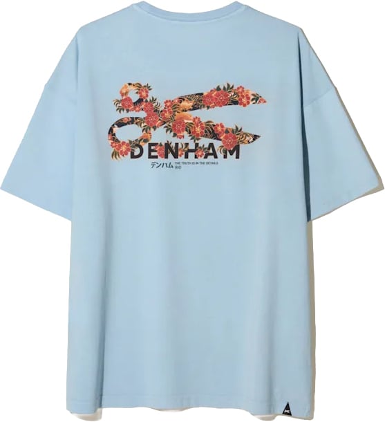 Denham flowy graphic tee Blauw