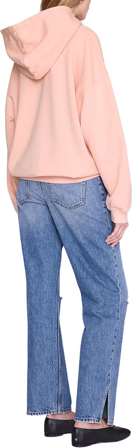 Anine Bing hoodie coral pink logo Roze