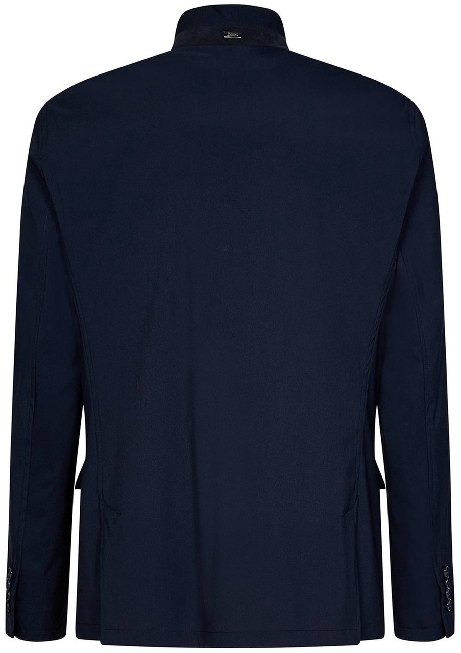 Herno Herno Single-Breasted Blazer Blauw