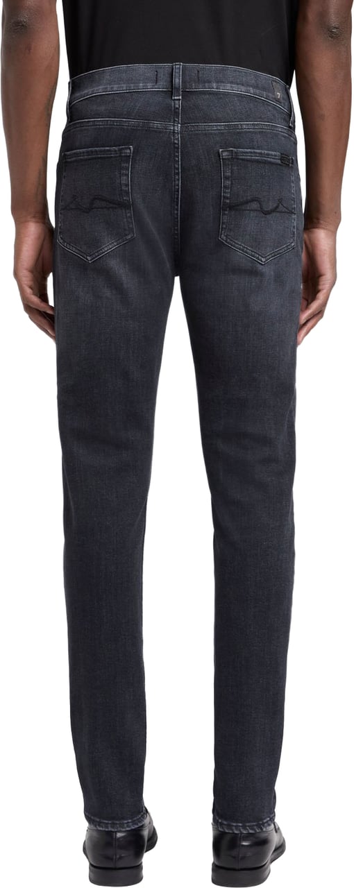 7 For All Mankind Slimmy Tapered Breakwater Black Gre Zwart