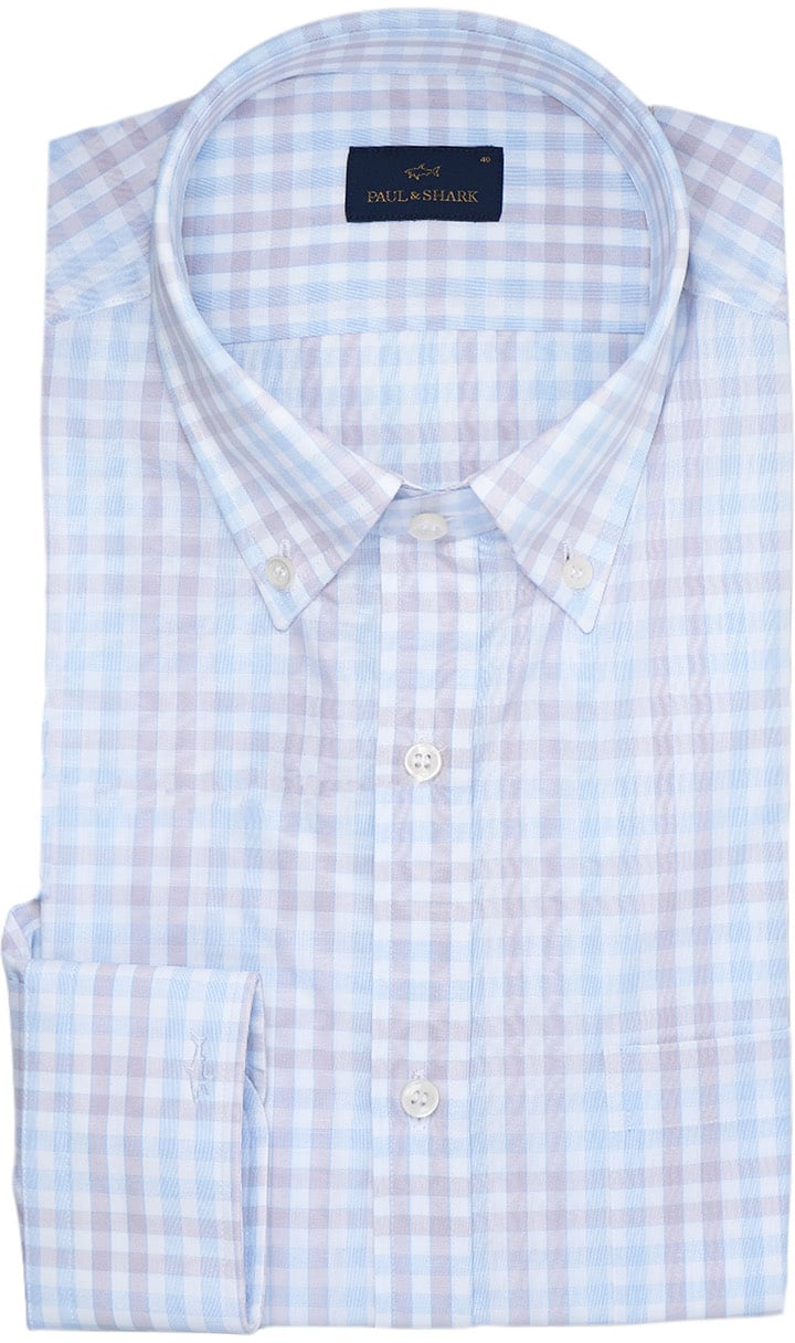 Paul & Shark Overhemd geruit patroon Blauw