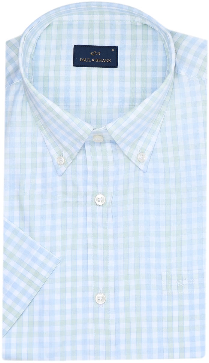Paul & Shark Overhemd geruit patroon Blauw