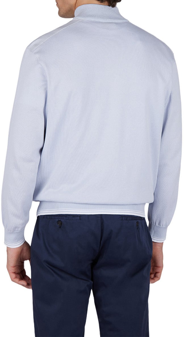 Paul & Shark Half zip trui lichtblauw Blauw