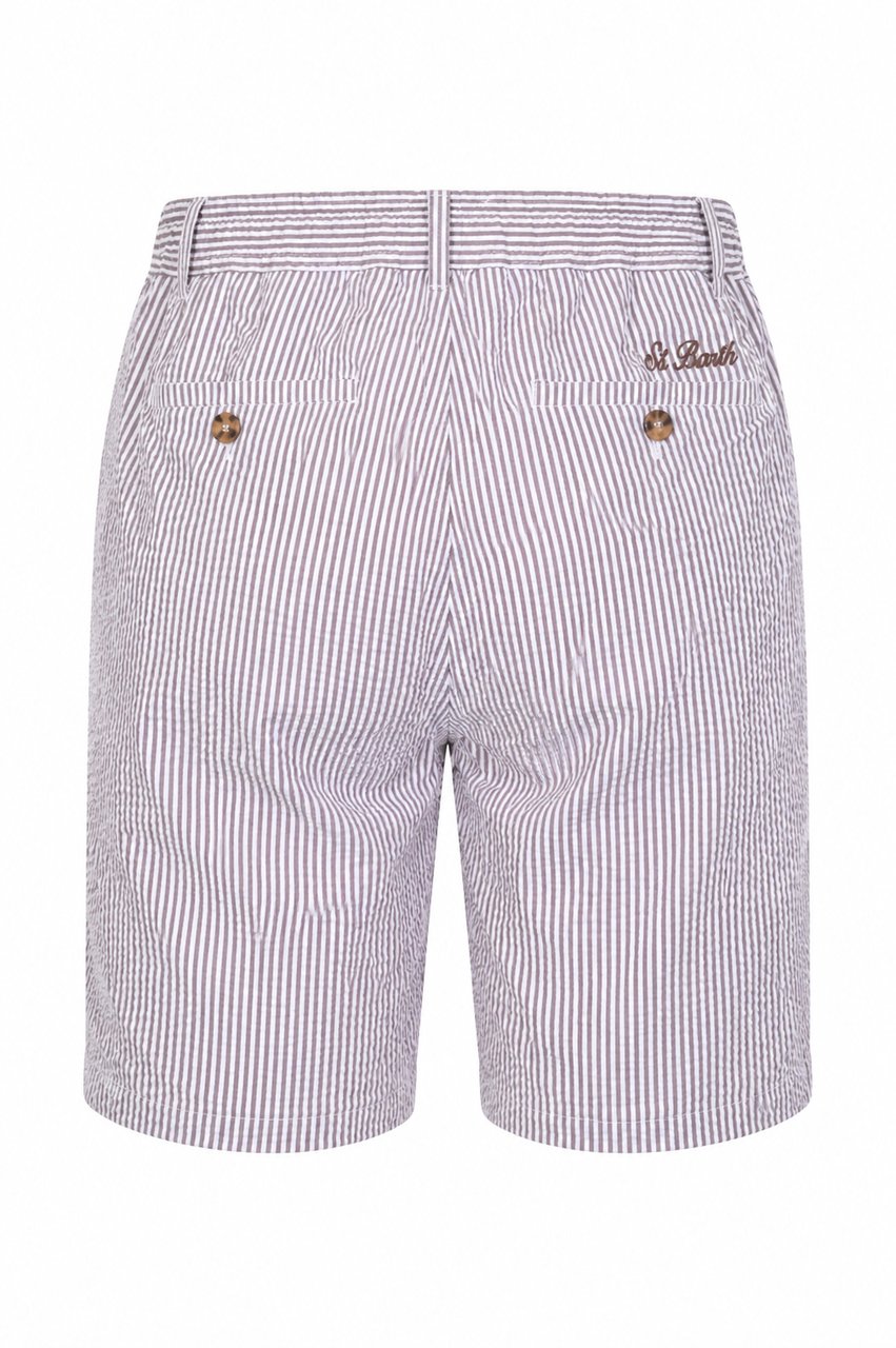 MC2 Saint Barth Shorts Beige Bianco Wit