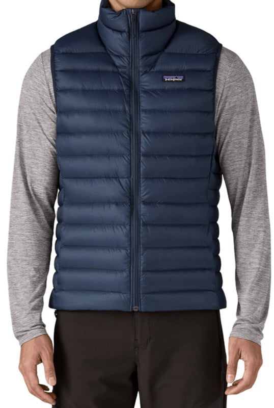Patagonia Lightweight Blue Down Insulated Vest Zwart